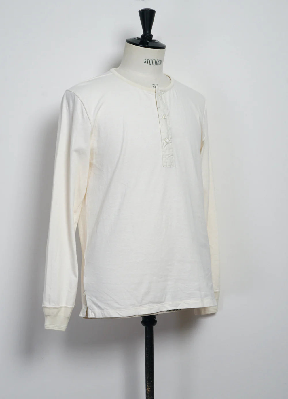 Jonas, Long Sleeve Henley, Off-white-T-shirts-Hansen Garments-Motorious Copenhagen