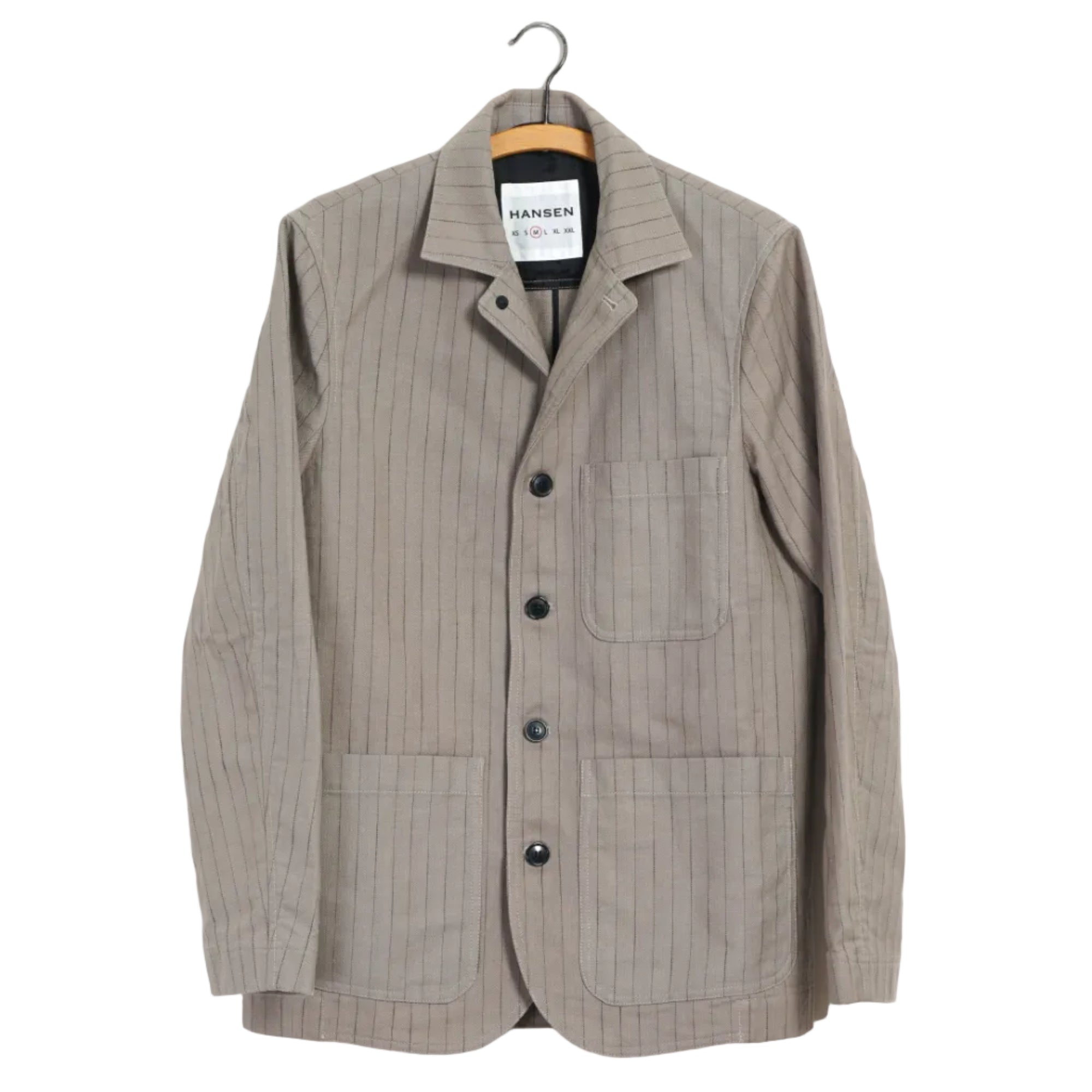 Josuf, Workwear Blazer, Beige Herringbone-Blazere-Hansen Garments-Motorious Copenhagen