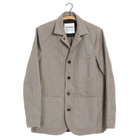 Josuf, Workwear Blazer, Beige Herringbone-Blazere-Hansen Garments-Motorious Copenhagen