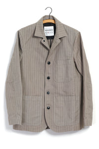 Josuf, Workwear Blazer, Beige Herringbone-Blazere-Hansen Garments-Motorious Copenhagen