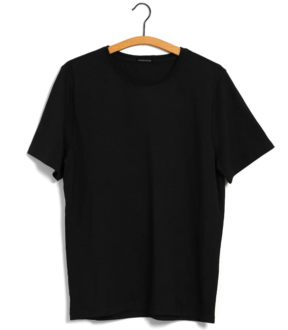 Julian, Crew Neck t-shirt, Black-T-shirts-Hansen Garments-Motorious Copenhagen
