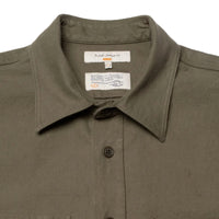Julian Shirt, Back Sateen, Olive Green-Jakker-Nudie Jeans-Motorious Copenhagen