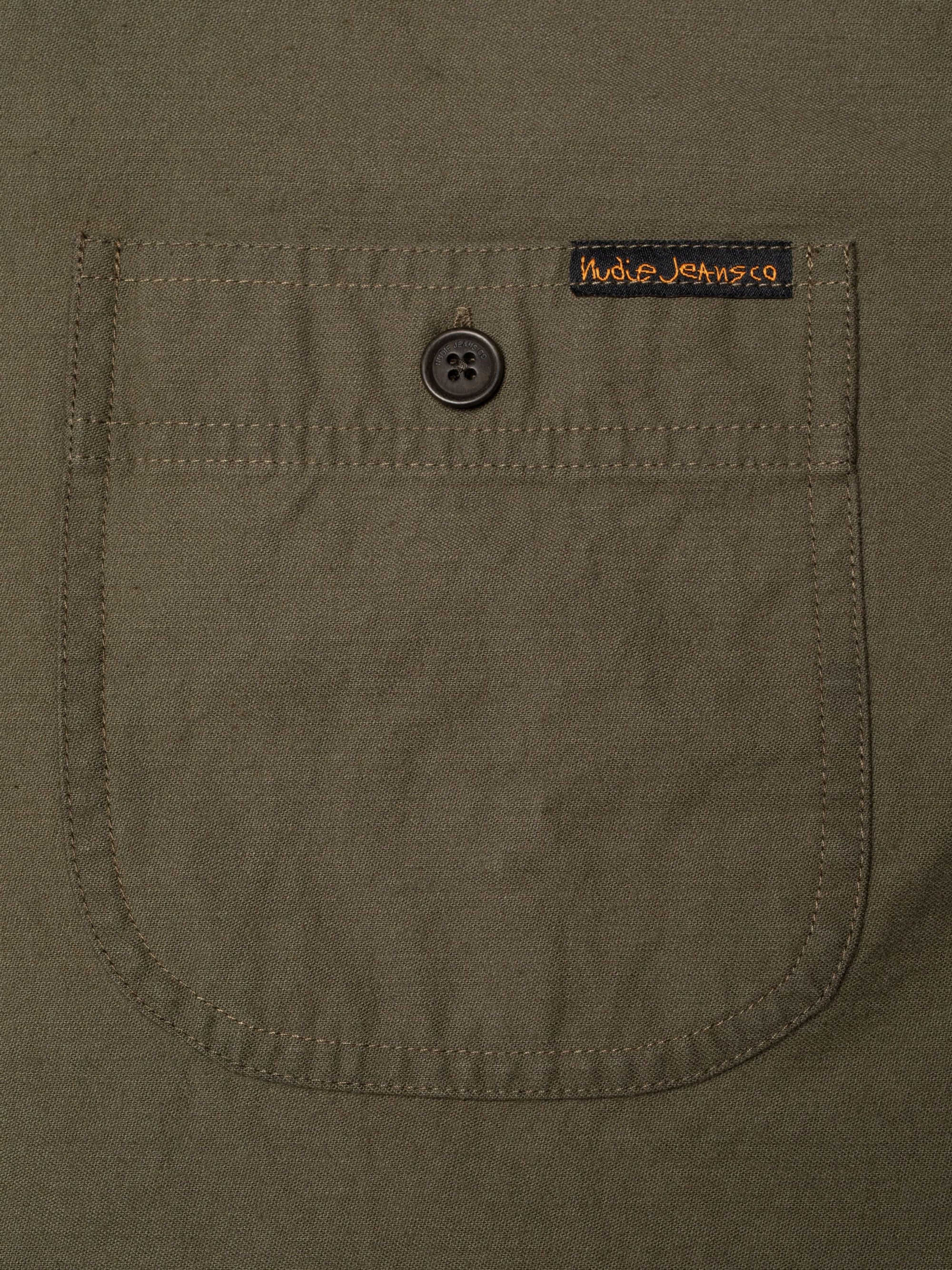 Julian Shirt, Back Sateen, Olive Green-Jakker-Nudie Jeans-Motorious Copenhagen