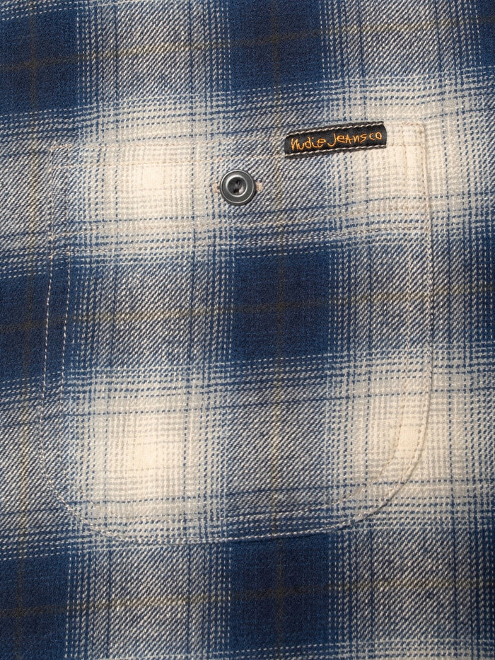 Julian Shirt, Check, Blue-Skjorter-Nudie Jeans-Motorious Copenhagen