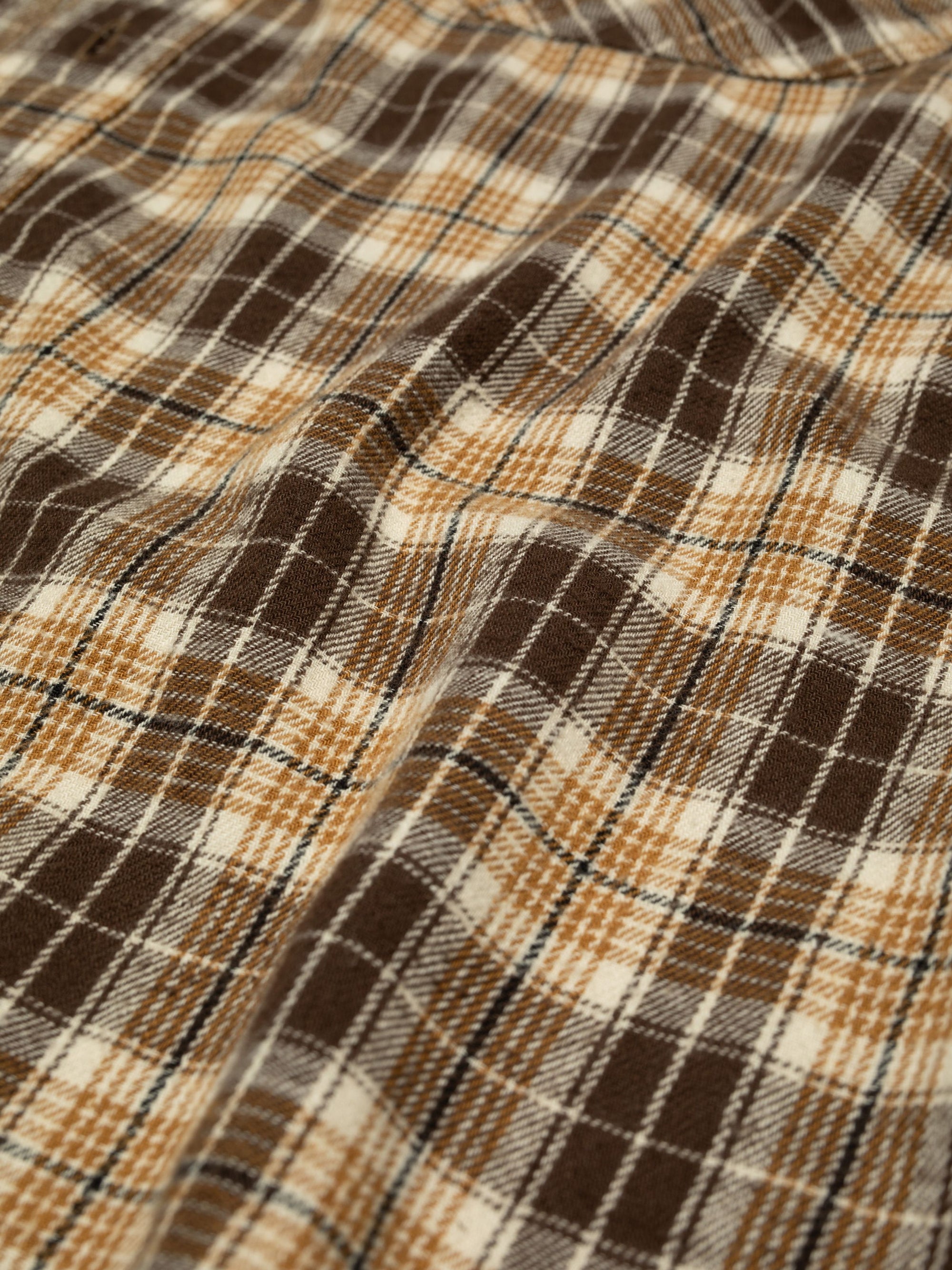 Julian Worker Shirt, Check Brown-Skjorter-Nudie Jeans-Motorious Copenhagen