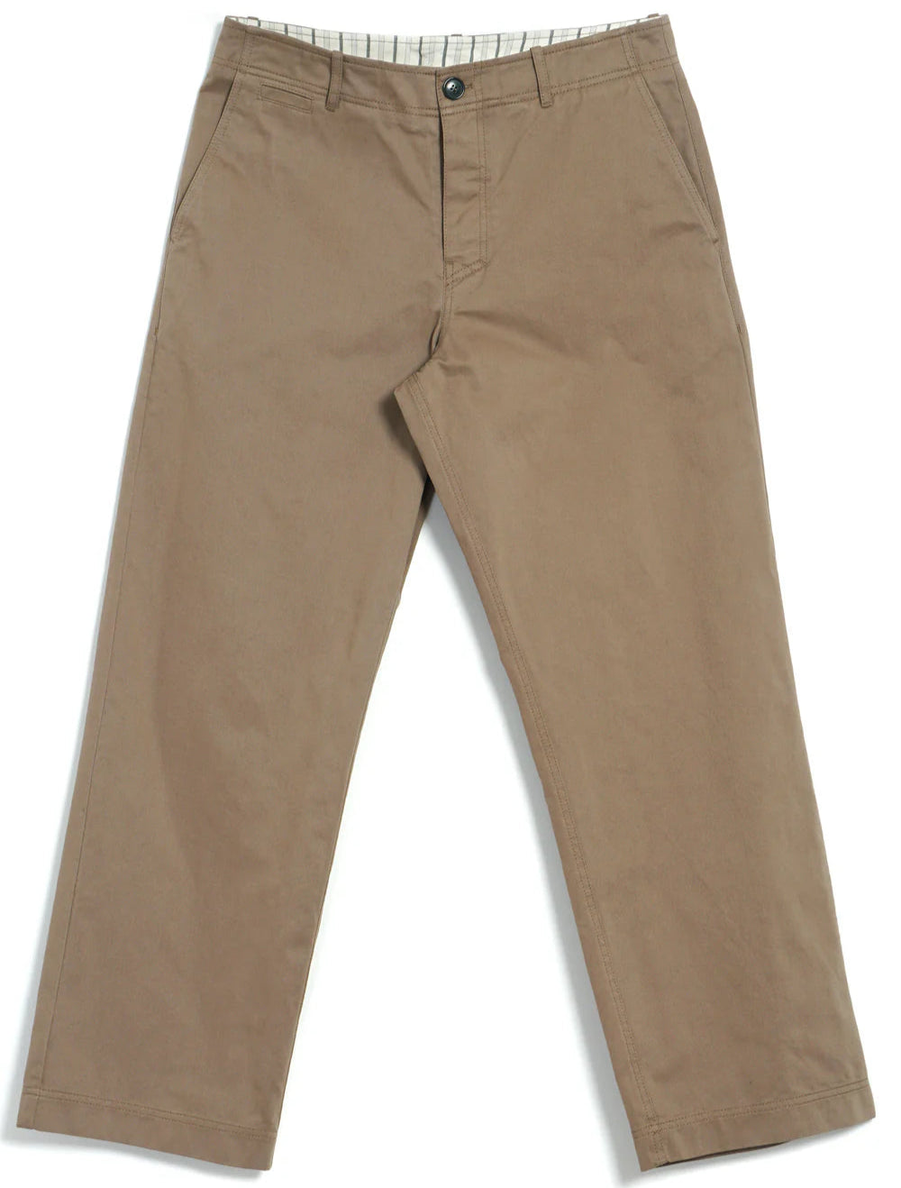 Keld, Straight Cut Trousers, Beige-Bukser-Hansen Garments-Motorious Copenhagen