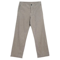Keld, Straight Cut Trousers, Beige Herringbone-Bukser-Hansen Garments-Motorious Copenhagen