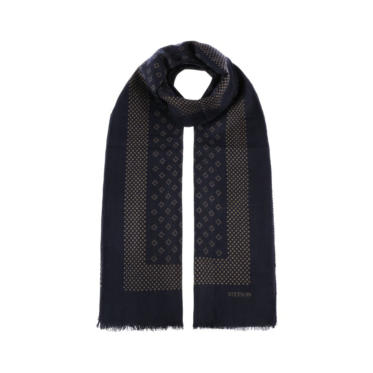 Kelmore, Wool Scarf, Navy-Halstørklæder-Stetson-Motorious Copenhagen