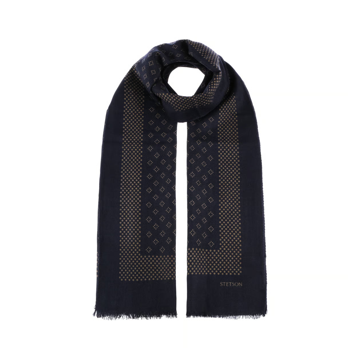 Kelmore, Wool Scarf, Navy-Halstørklæder-Stetson-Motorious Copenhagen
