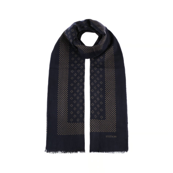 Kelmore, Wool Scarf, Navy-Halstørklæder-Stetson-Motorious Copenhagen
