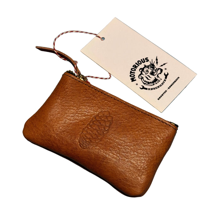 Key pouch with zip, Cognac-Tasker-Kalos and Sons-Motorious Copenhagen