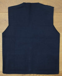Knitwear Cotton Vest, Blue-Veste-Hen's Teeth-Motorious Copenhagen