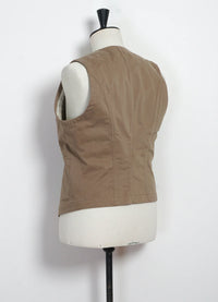 Knud, Workwear waistcoat, Beige-Veste-Hansen Garments-Motorious Copenhagen
