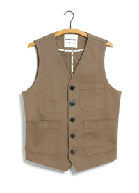 Knud, Workwear waistcoat, Beige-Veste-Hansen Garments-Motorious Copenhagen