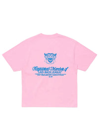 Laid-Back League T-shirt, Begonia Pink-T-shirts-Edwin-Motorious Copenhagen