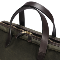 Laptop Bag, Light Waxed, Green-Tasker-Croots England-Motorious Copenhagen