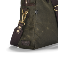 Laptop Bag, Light Waxed, Green-Tasker-Croots England-Motorious Copenhagen