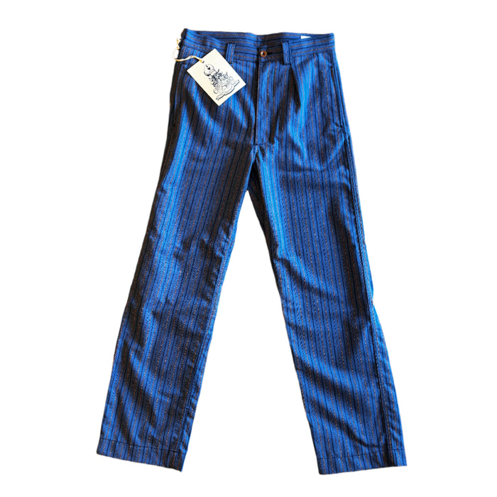 Legionario Pants, Blue/Gold pinstripes-Bukser-Captain Santors-Motorious Copenhagen