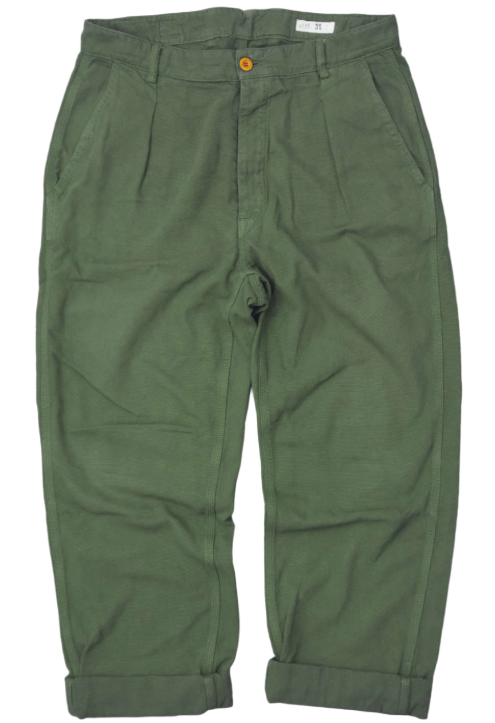 Light Canvas Pants, Military Green-Bukser-Hen's Teeth-Motorious Copenhagen