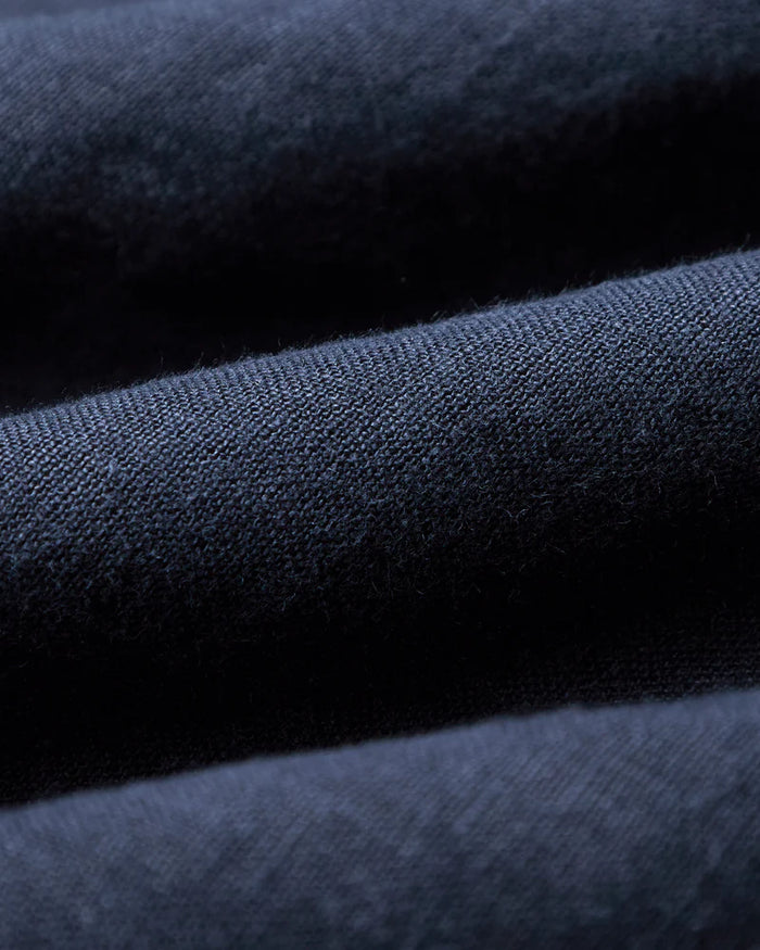 Linen Camp Collar Shirt, Navy-Skjorter-Portuguese Flannel-Motorious Copenhagen