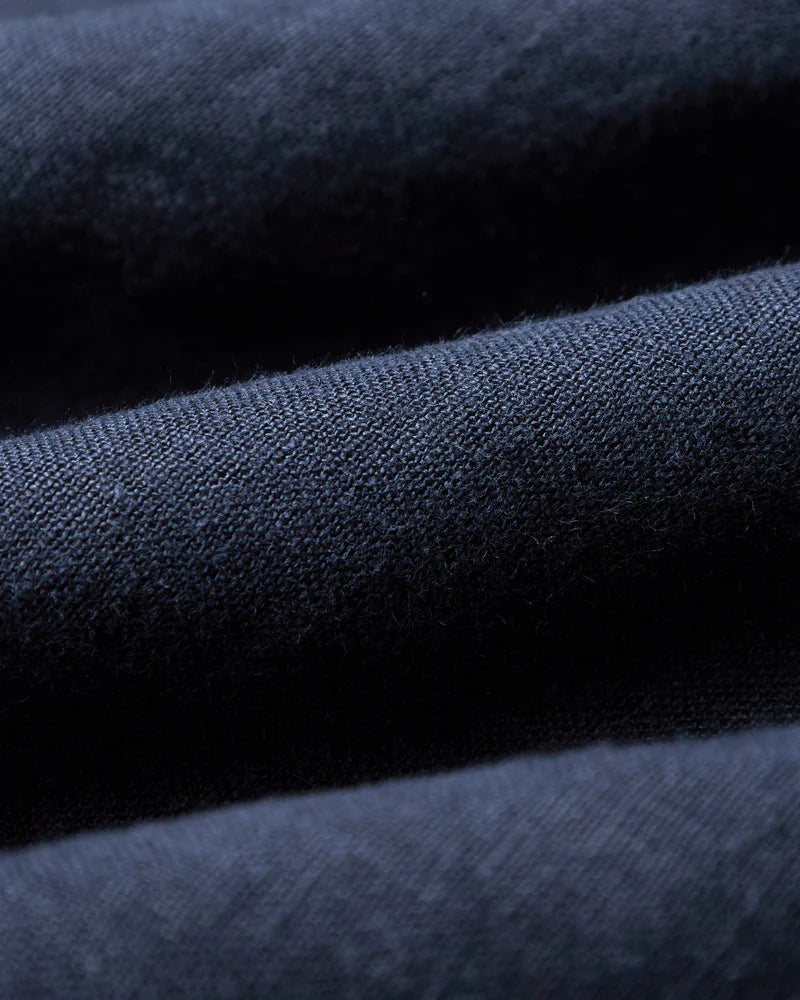 Linen Camp Collar Shirt, Navy-Skjorter-Portuguese Flannel-Motorious Copenhagen