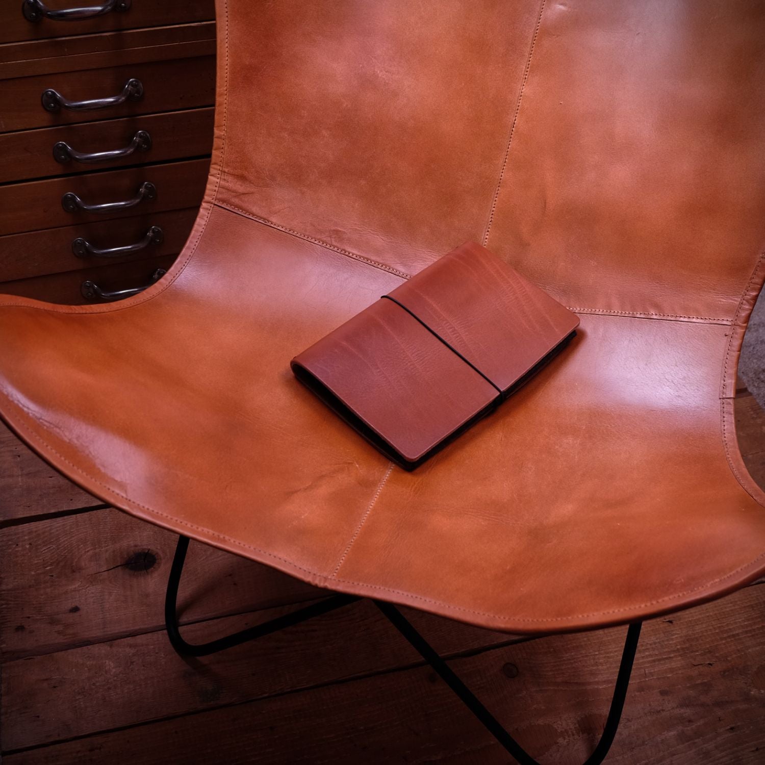 Logbook Leather Set, A5, With inserts, Cognac-Tasker-Kalos and Sons-Motorious Copenhagen