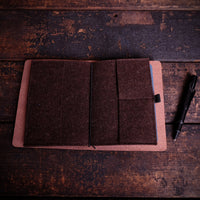 Logbook Leather Set, A6, With inserts, Cognac-Tasker-Kalos and Sons-Motorious Copenhagen