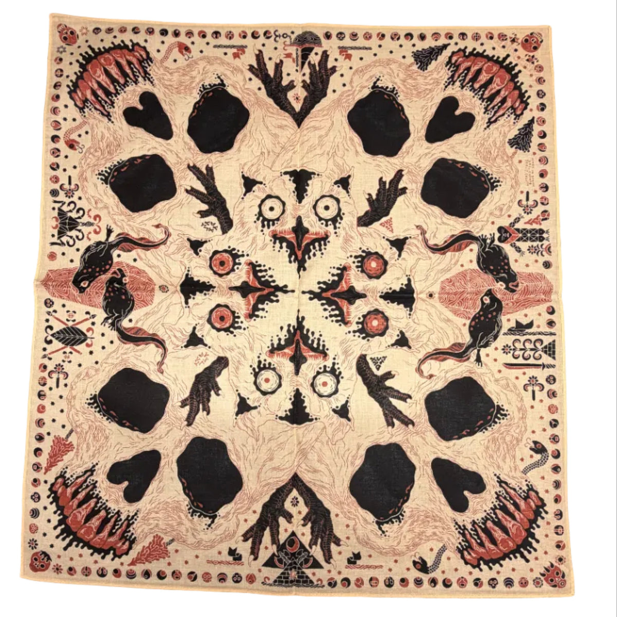 Los Bandanas, Off-White/Black/Rust-Halstørklæder-IndigoFera-Motorious Copenhagen