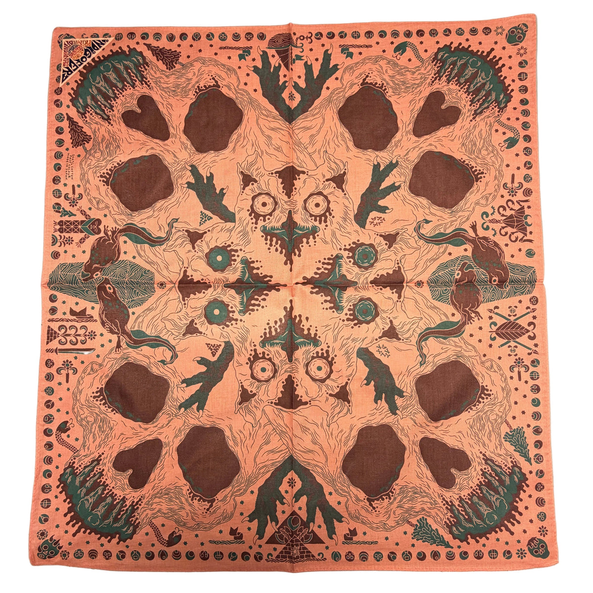 Los Bandanas, Pink/Brown/Turquoise-Halstørklæder-IndigoFera-Motorious Copenhagen