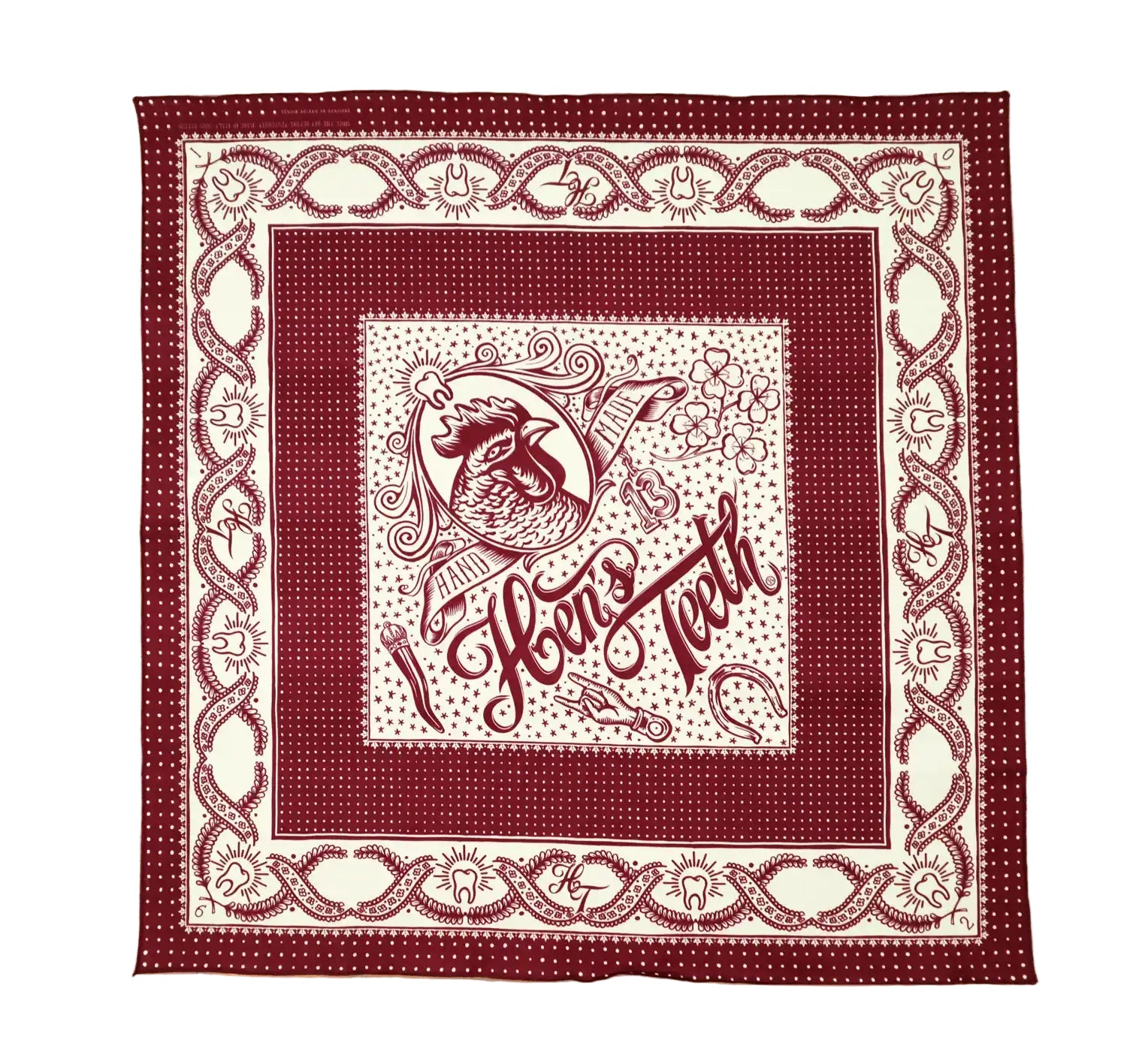 Lucky Bandana, Bordeaux-Halstørklæder-Hen's Teeth-Motorious Copenhagen