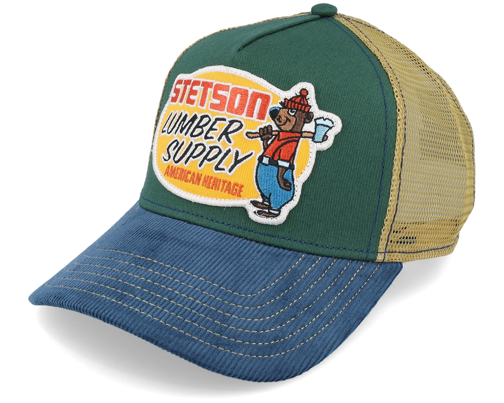 Lumber Supply Trucker Cap, Green/Blue-Hatte og Caps-Stetson-Motorious Copenhagen