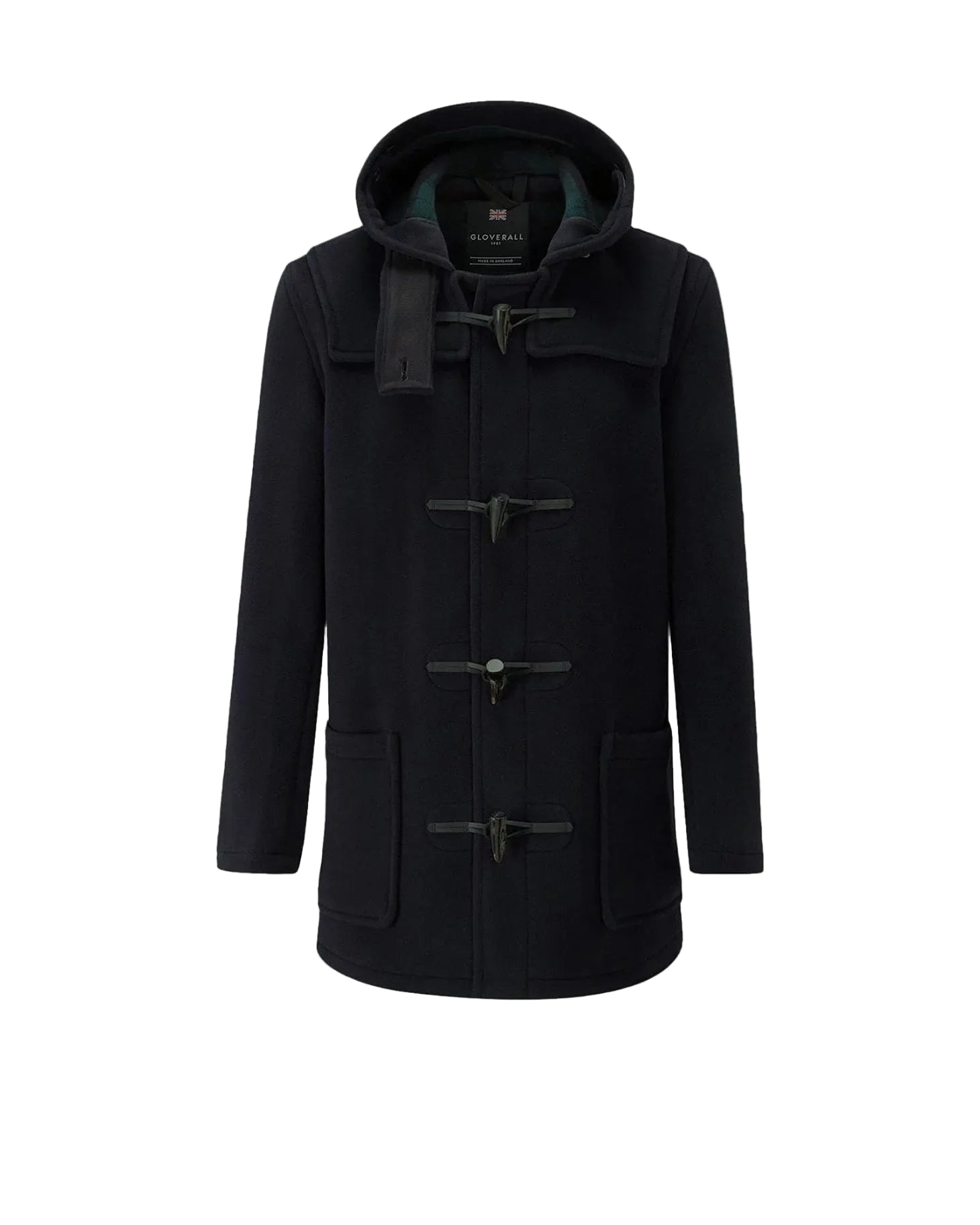Morris Duffle Coat, Mid-Length, Navy Black Watch