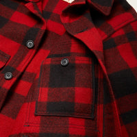 Mackinaw Wool Cruiser Jacket, Red/Black Plaid-Jakker-Filson 1897-Motorious Copenhagen