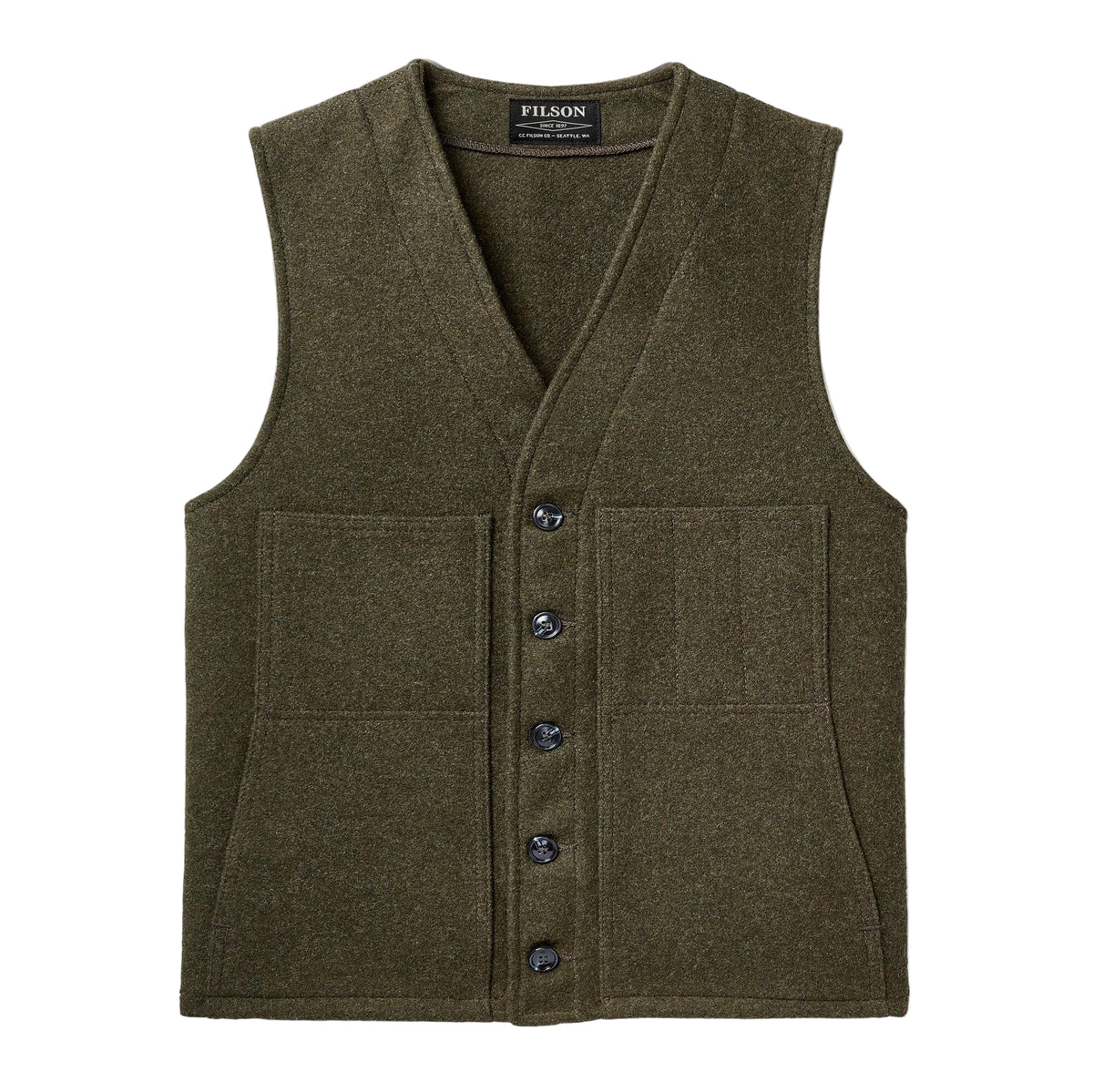 Mackinaw Wool Vest, Forest Green-Veste-Filson 1897-Motorious Copenhagen