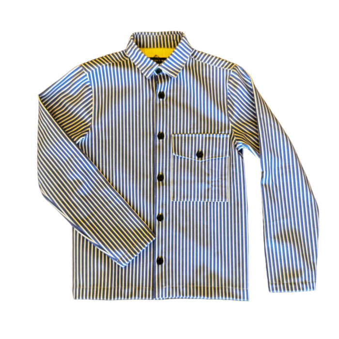 'Made in Denmark' Overshirt, Blå/Natur-Jakker-Klaus Samsøe-Motorious Copenhagen