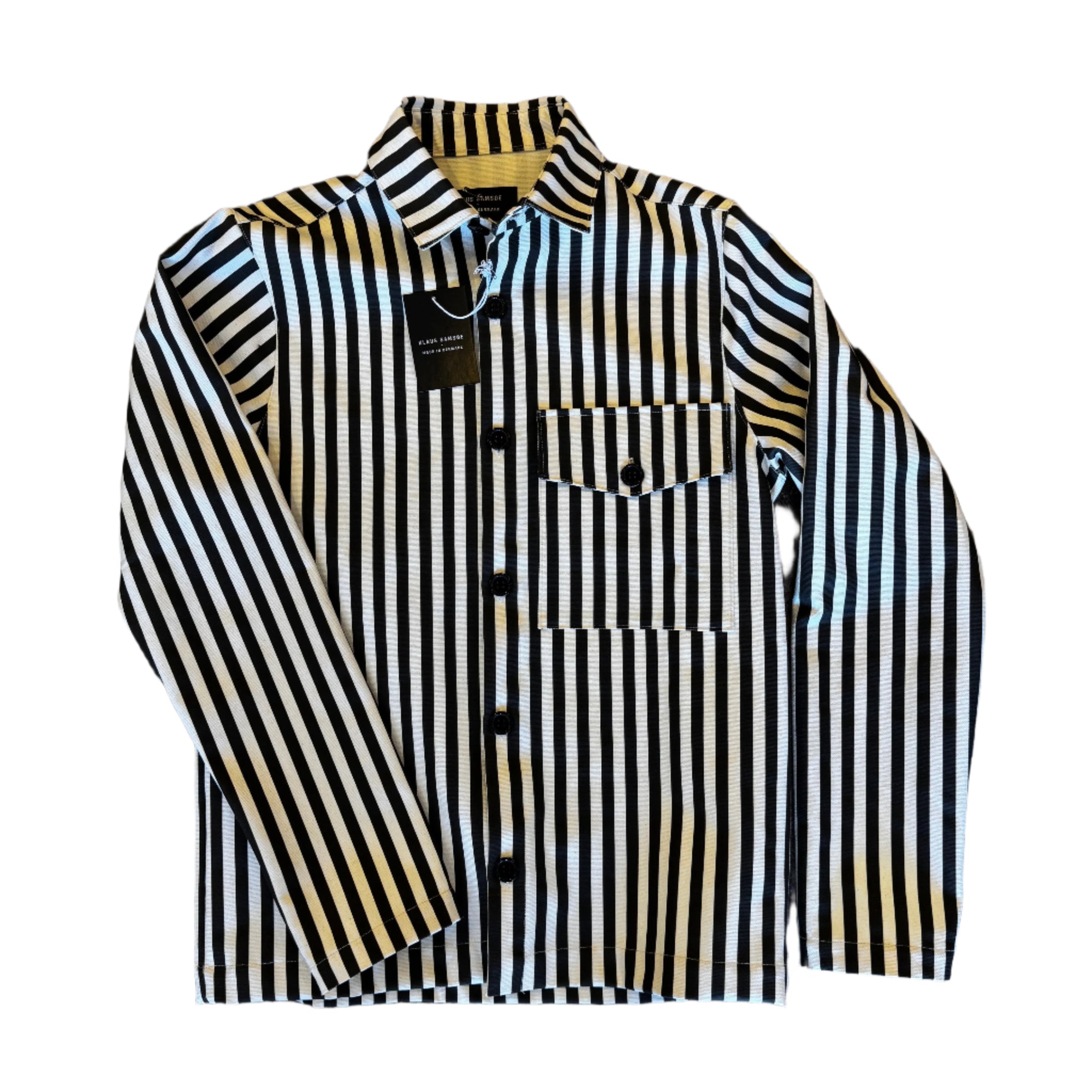 'Made in Denmark' Overshirt, Sort/Natur-Jakker-Klaus Samsøe-Motorious Copenhagen
