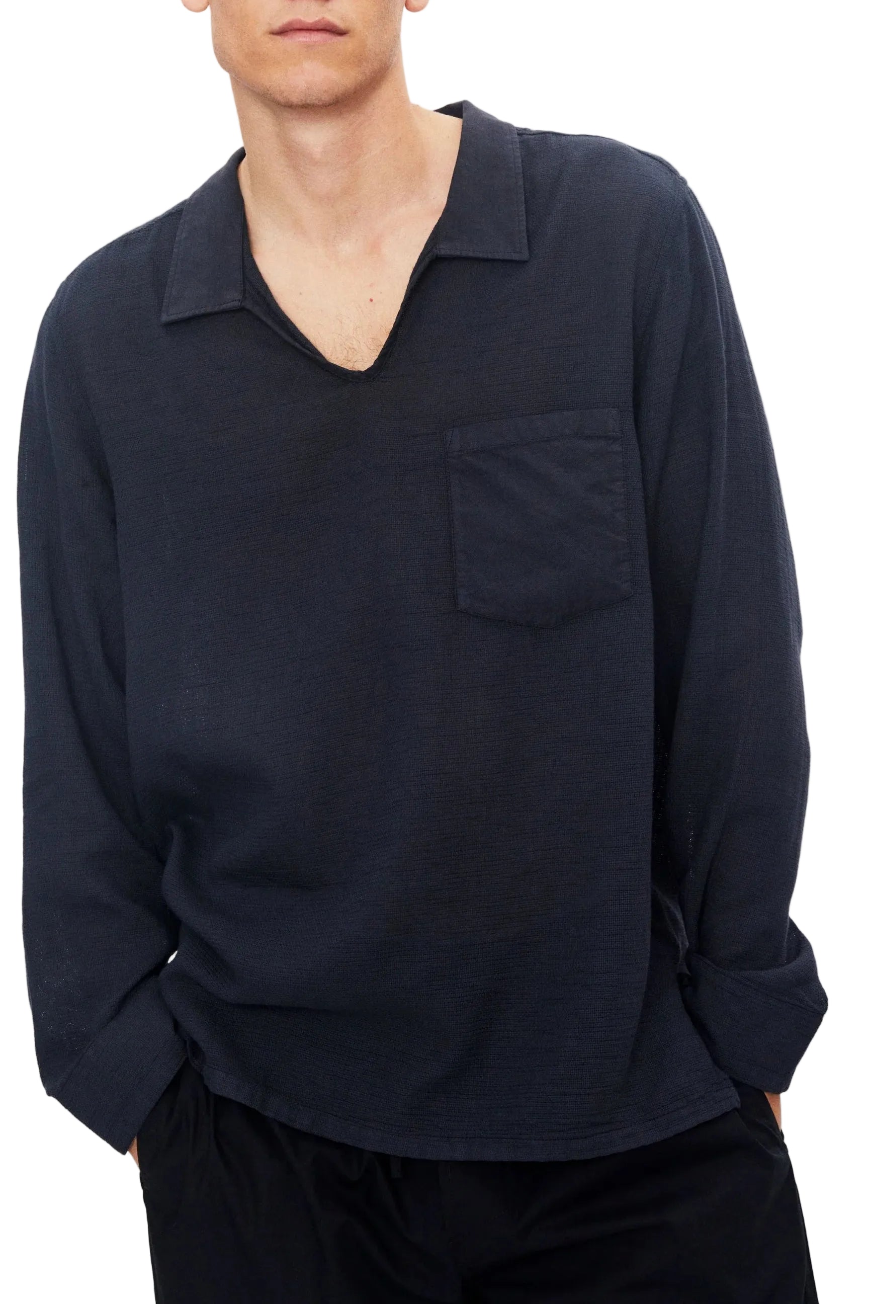 Marius, Casual Guaze Pull-on Shirt, Lava-Skjorter-Hansen Garments-Motorious Copenhagen