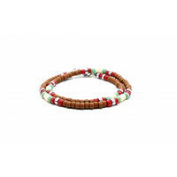 Matubo Double Bracelet, Terracota-Ringe og Halskæder-Black Pearl Creations-Motorious Copenhagen