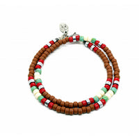 Matubo Double Bracelet, Terracota-Ringe og Halskæder-Black Pearl Creations-Motorious Copenhagen