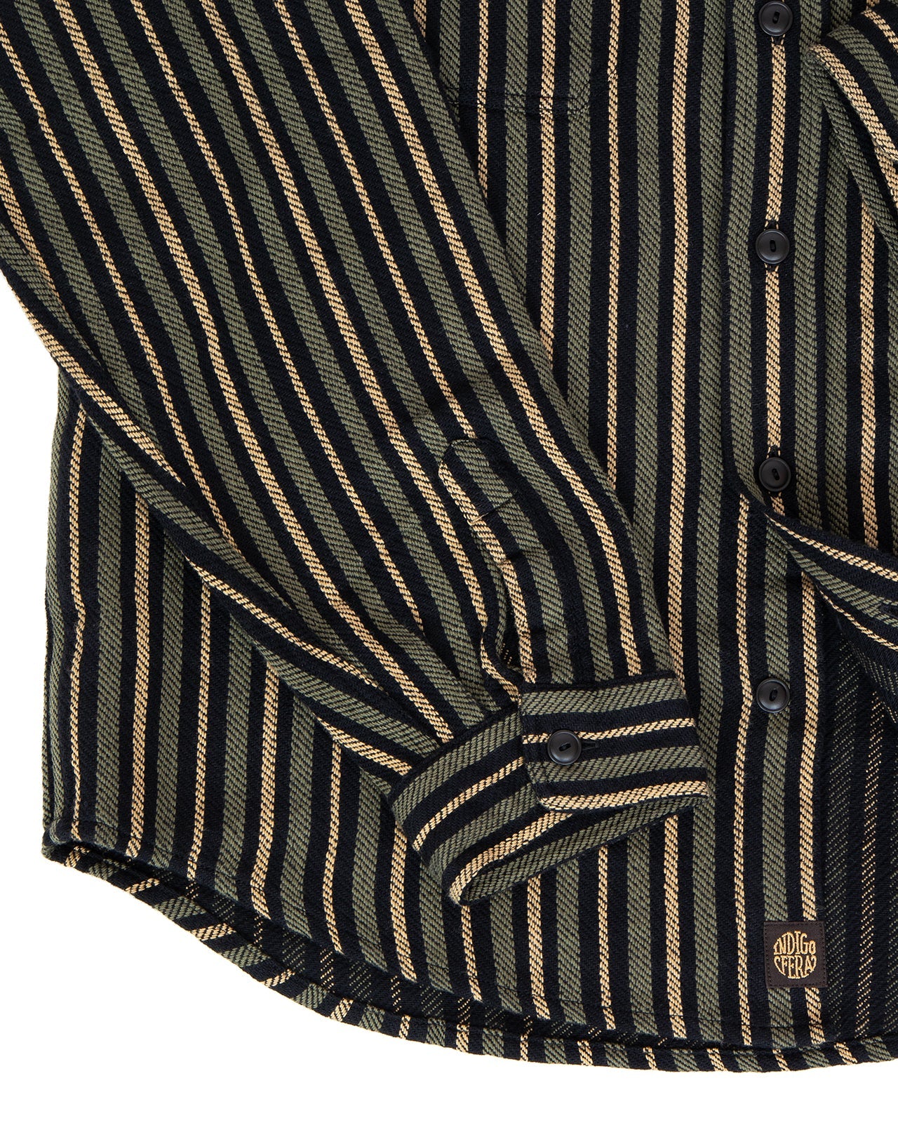 McAllen Shirt, Twill Stripe, Black/Beige/Grey-Skjorter-IndigoFera-Motorious Copenhagen
