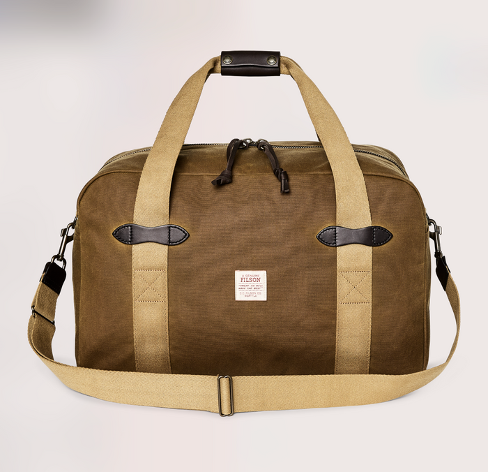 Medium Tin Cloth Duffle Bag, Dark Tan-Tasker-Filson 1897-Motorious Copenhagen