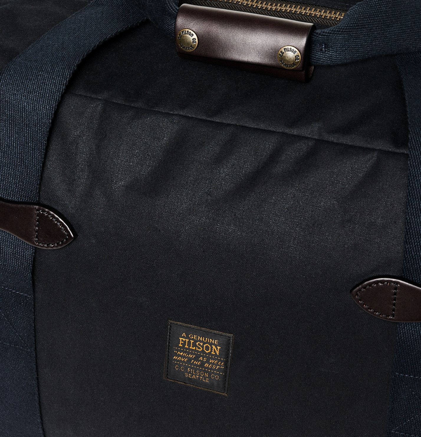Filson Tasker Medium Tin Cloth Duffle Bag, Navy