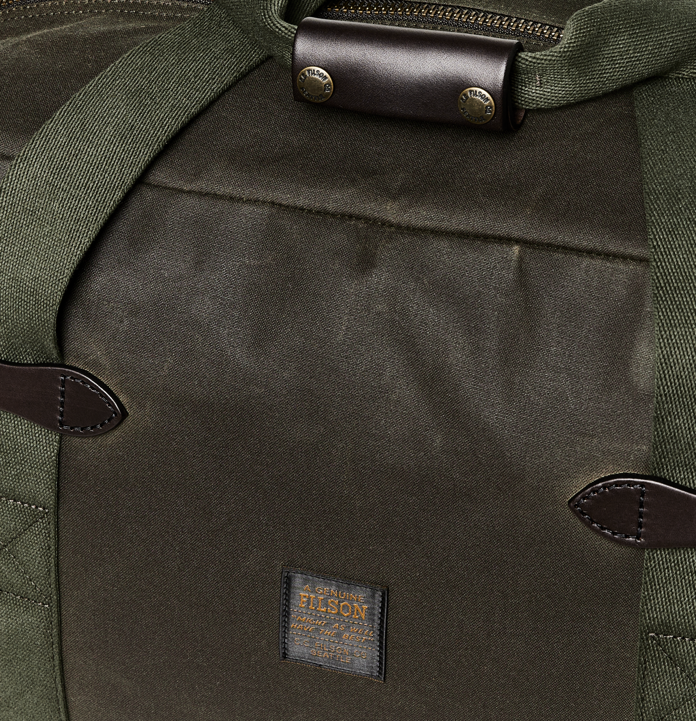 Medium Tin Cloth Duffle Bag, Otter Green-Tasker-Filson 1897-Motorious Copenhagen