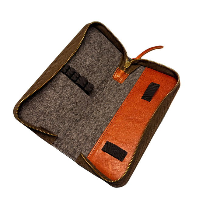 Medium pencil case, Leather, Cognac-Tasker-Kalos and Sons-Motorious Copenhagen