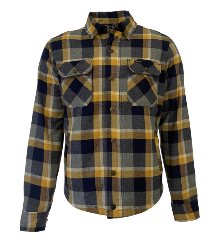 Memphis Rider Shirt, Yellow/Navy-Skjorter-Rokker Company-Motorious Copenhagen