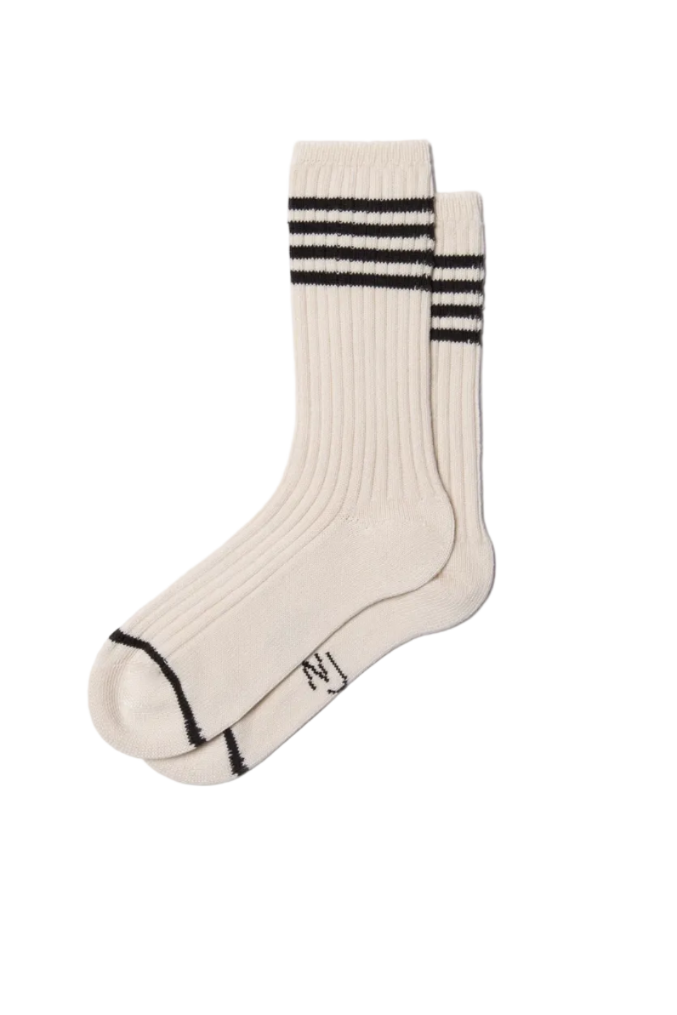Men's Tennis Socks Retro, Offwhite/Black-Sokker-Nudie Jeans-Motorious Copenhagen