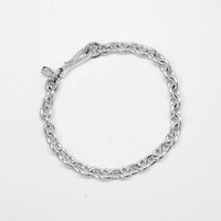 Mid Anchor Chain Hook Bracelet, Silver-Ringe og Halskæder-O.P. Jewellery-Motorious Copenhagen
