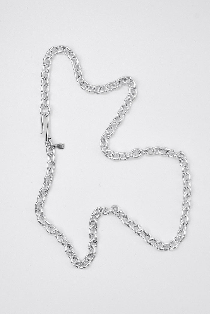 Mid Anchor Hook Chain Necklace, Silver, 65cm-Ringe og Halskæder-O.P. Jewellery-Motorious Copenhagen