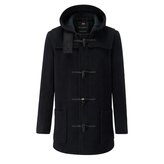 Morris Duffle Coat, Mid-Length, Navy Black Watch-Jakker-Gloverall-Motorious Copenhagen