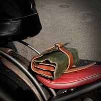 Motorcycle Toolroll, Waxed Cotton, Olive-Tasker-Kalos and Sons-Motorious Copenhagen